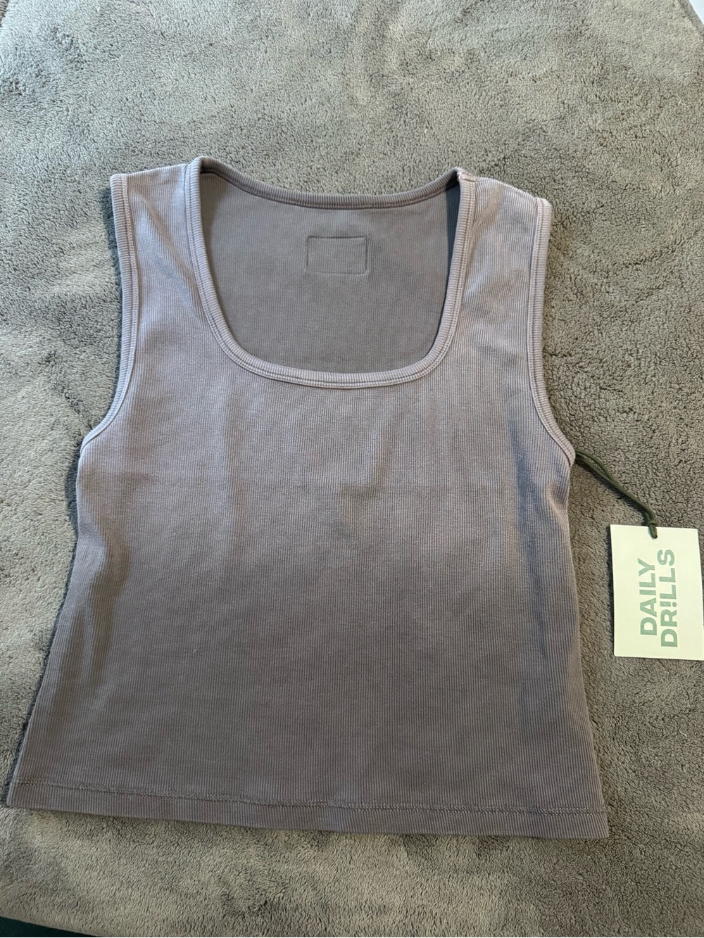 Daily Drills Brown Ombré Tank Top